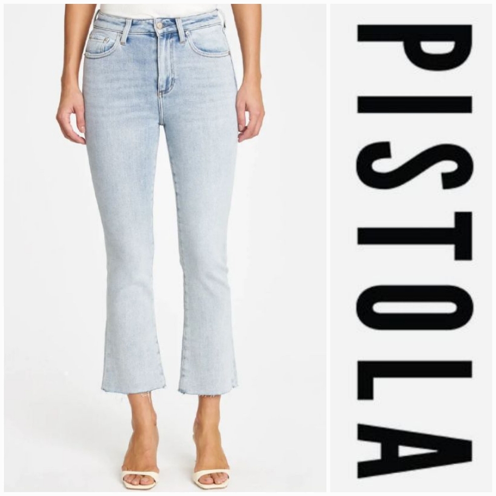 Pistola High Rise Raw Hem Crop Jeans Size 24